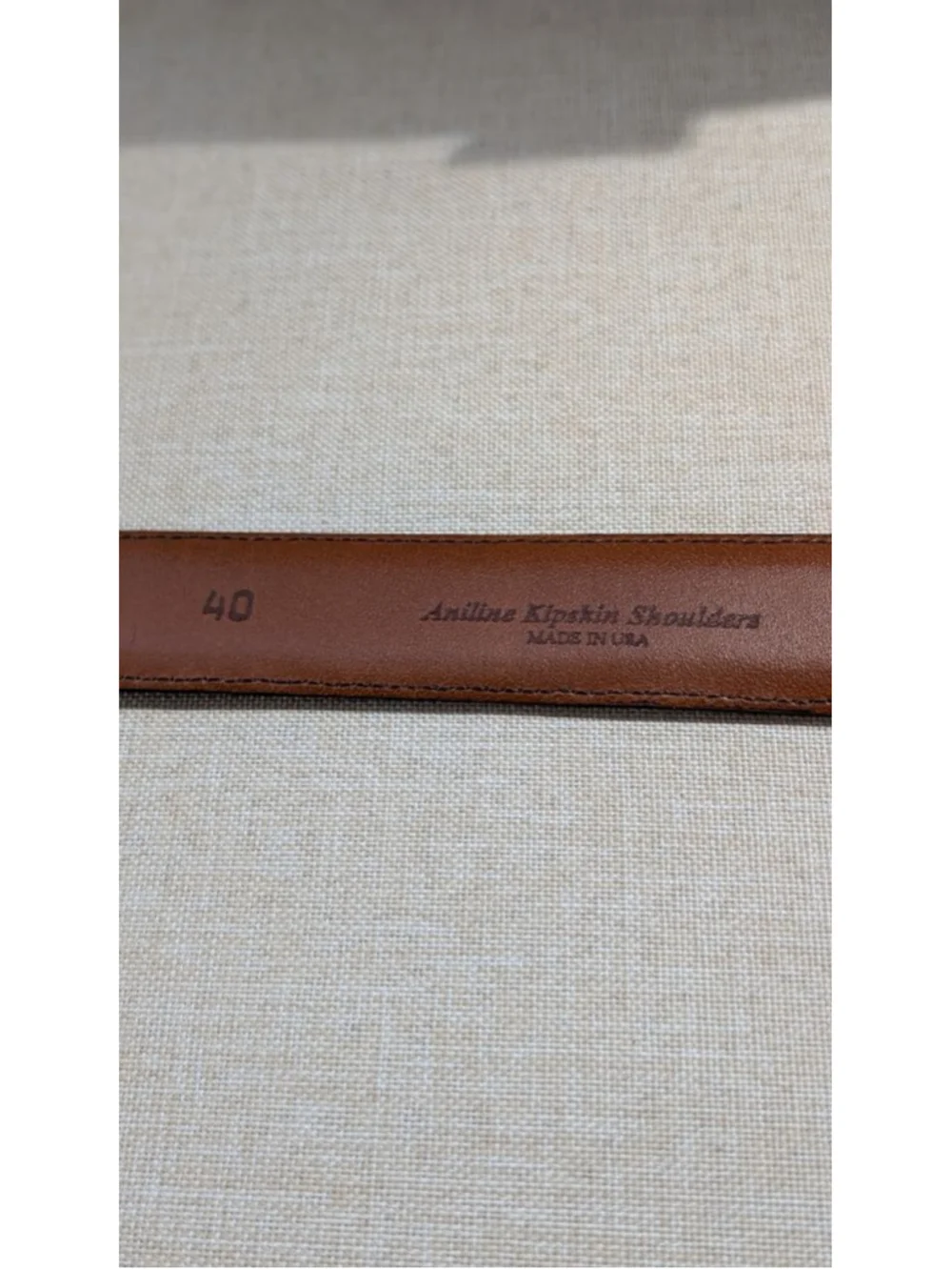 Men's Johnston & Murphy Brown Leather Gold Buckle Belt